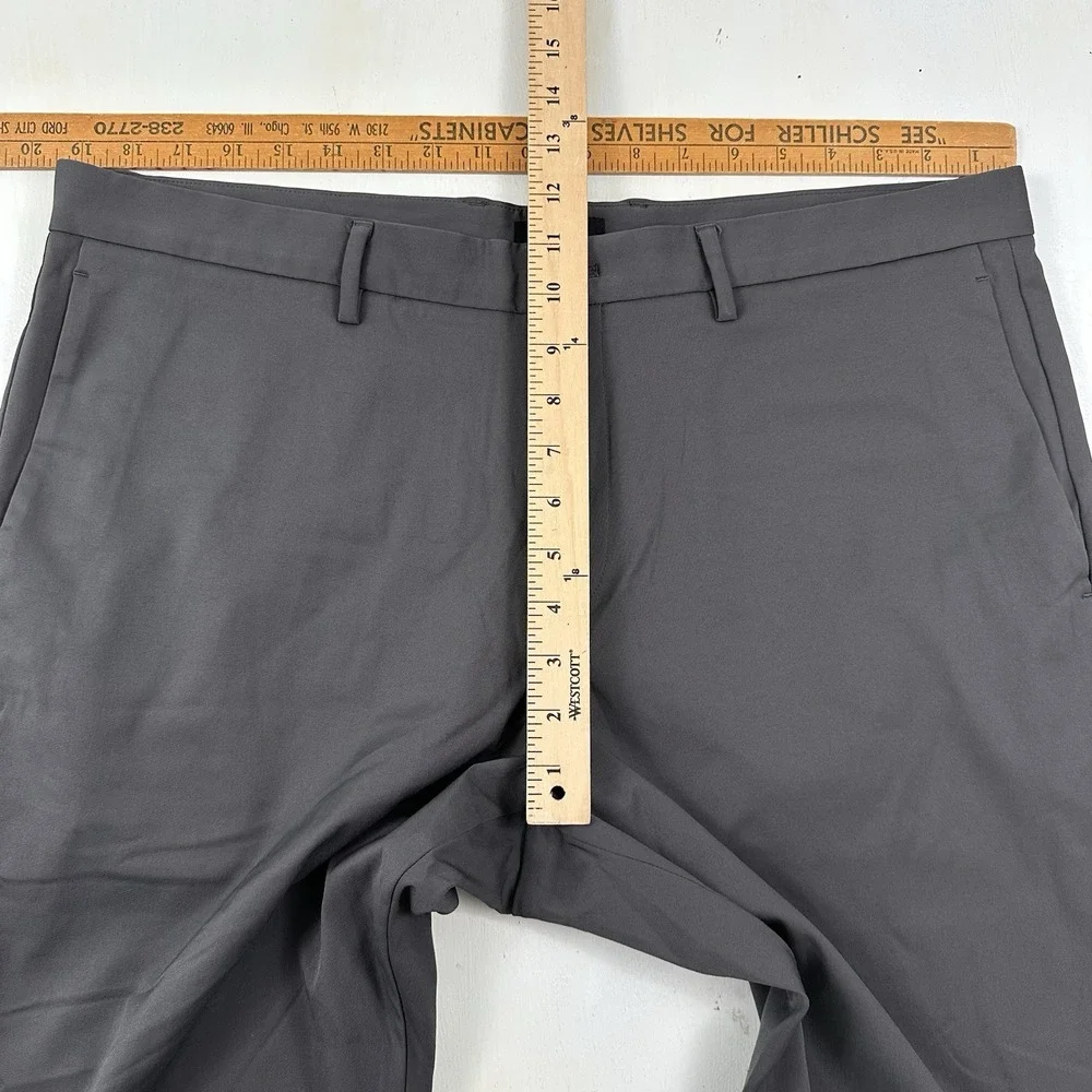 Theory‎ Men's Zaine Neoteric Performance Pants 38x34 Gray Black Stretch Chino